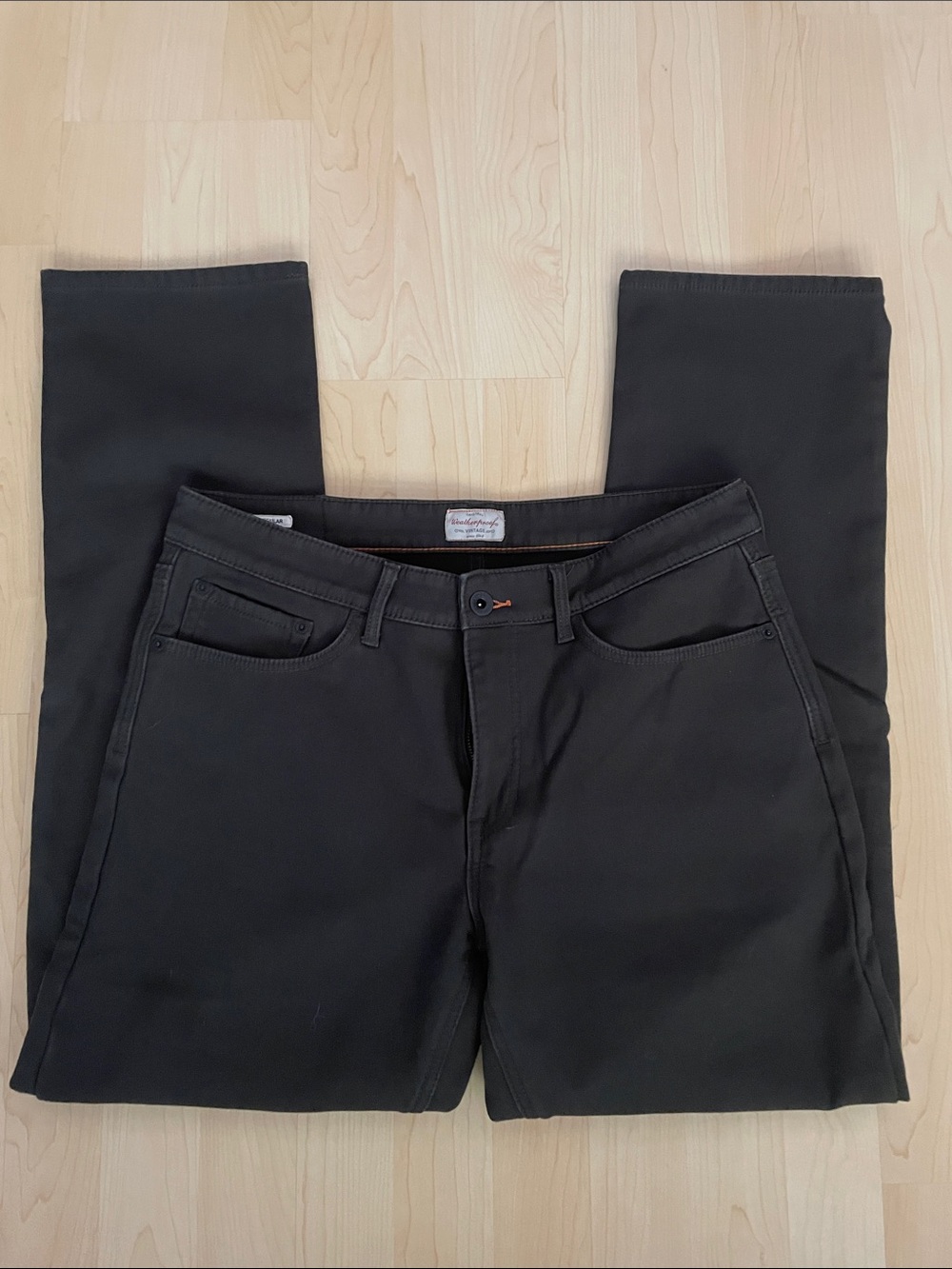 Weatherproof Men’s Black Straight-Leg Inner Fleece Lined Pants